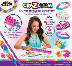 CRA-Z-ART CRA-Z-LOOM THE ULTIMATE RUBBER BAND LOOM UNICORN RAINBOW RUBBER BANDS