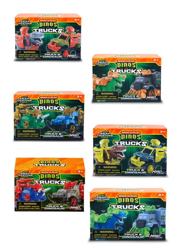 SNAP N PLAY DINO VS TRUCKS ASSORTMENT