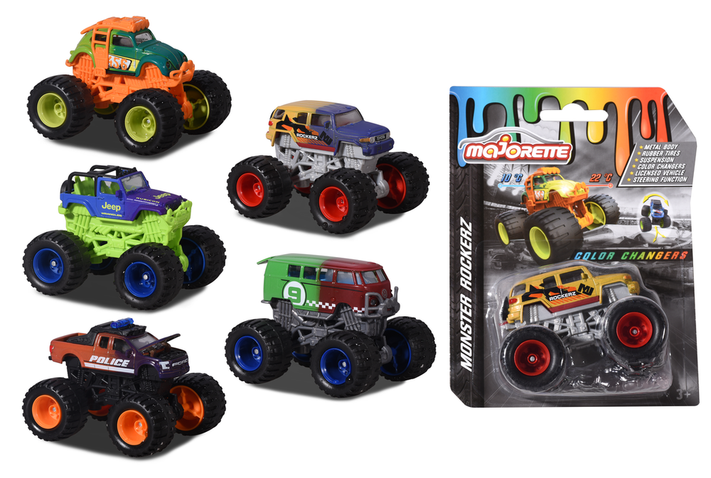 Majorette Monster Rockerz Colour Changers Vehicles Assorted Styles