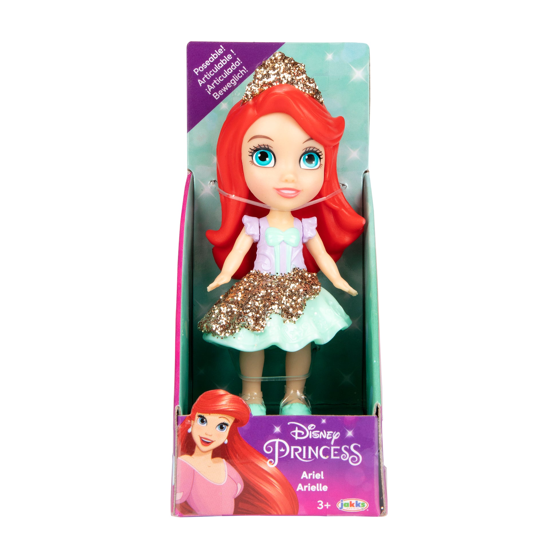 Disney Princess Mini Toddler Doll Ariel In Pink/Green Dress Toyworld NZ Disney Princess Mini Toddler Doll Ariel In Pink/Green Dress Toyworld NZ