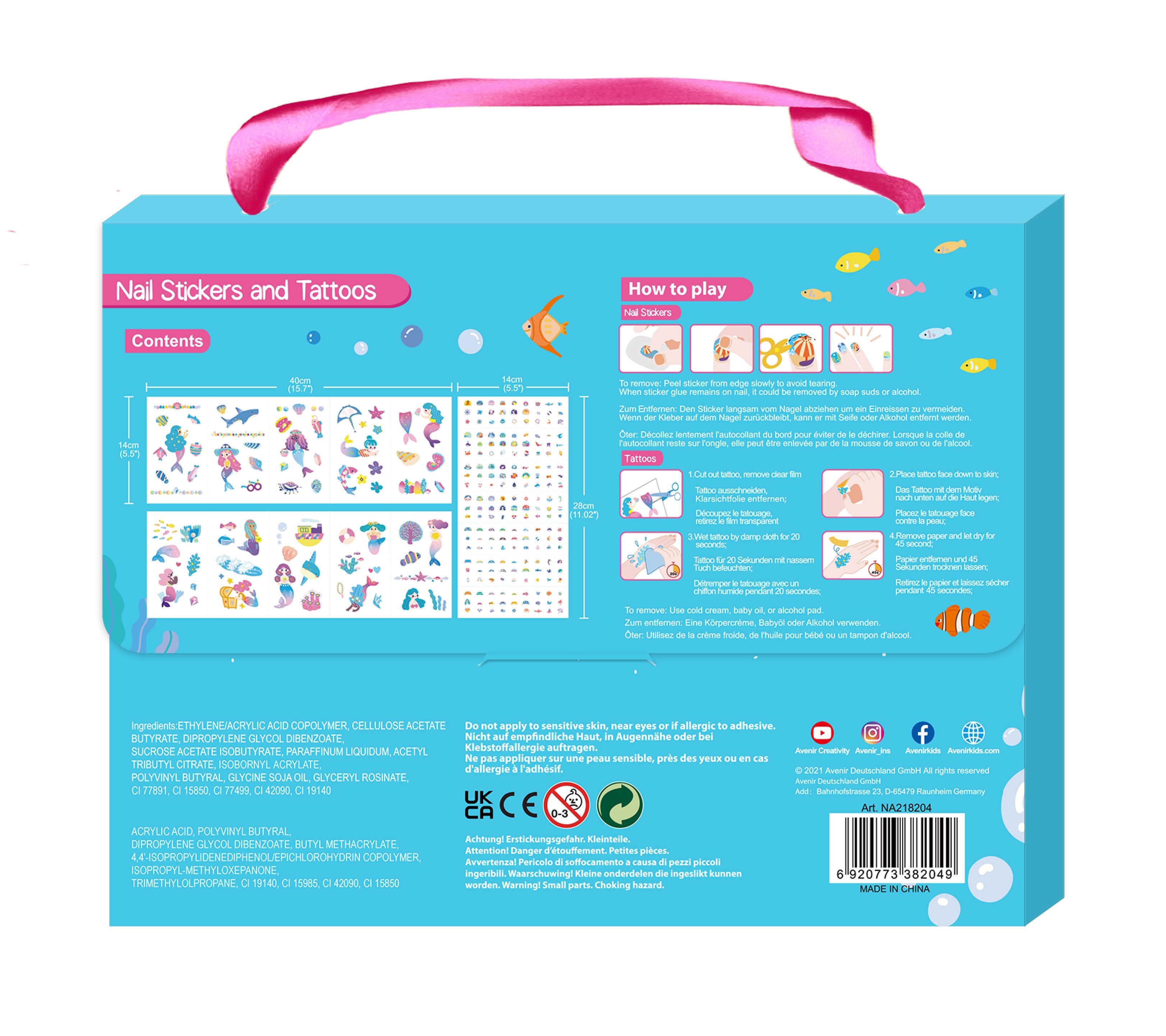 Avenir Nail Stickers And Tattoos Mermaid