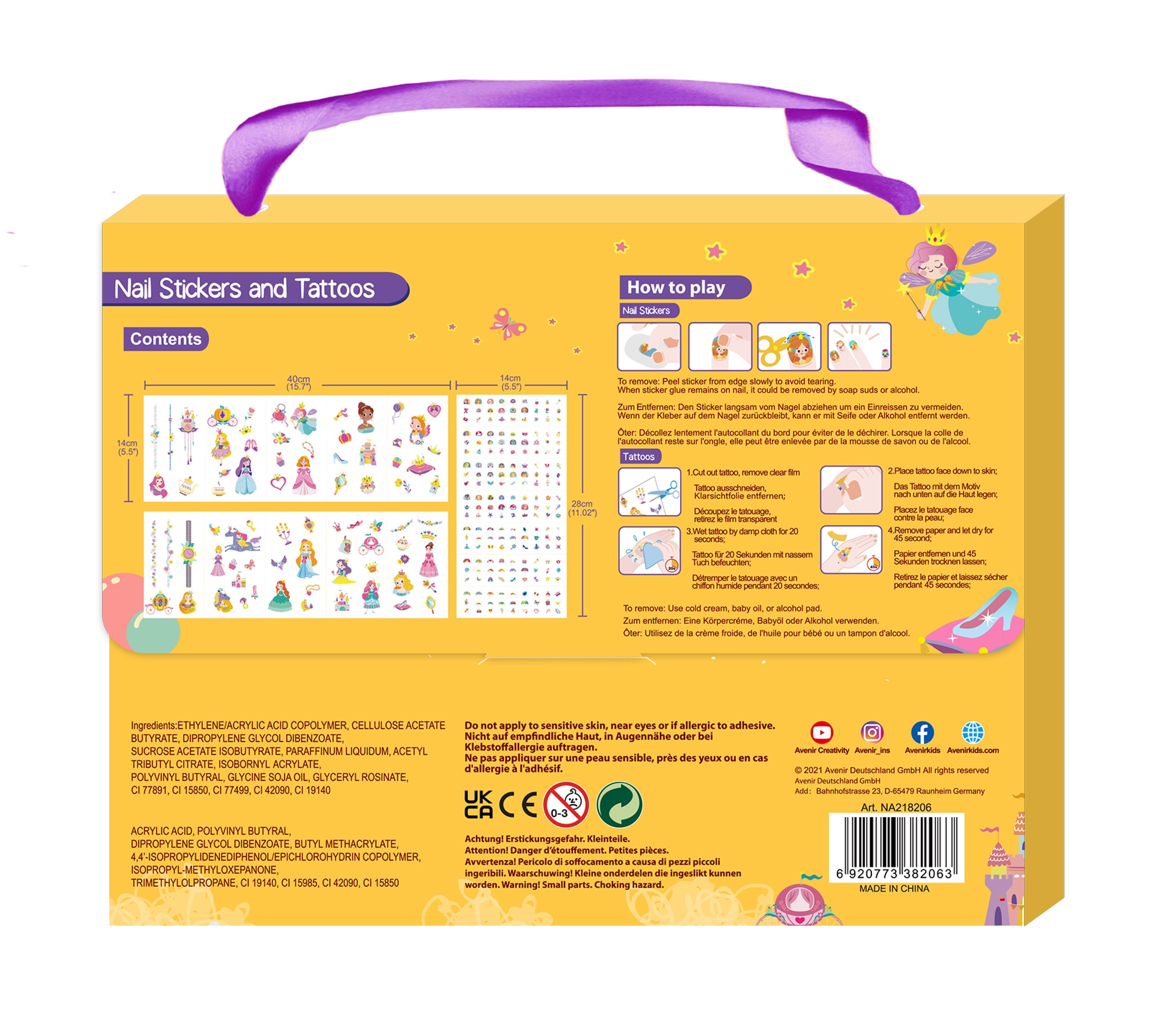 Avenir Nail Stickers And Tattoos Princess