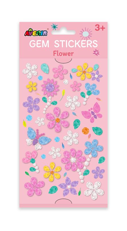 Avenir Gem Stickers Flowers