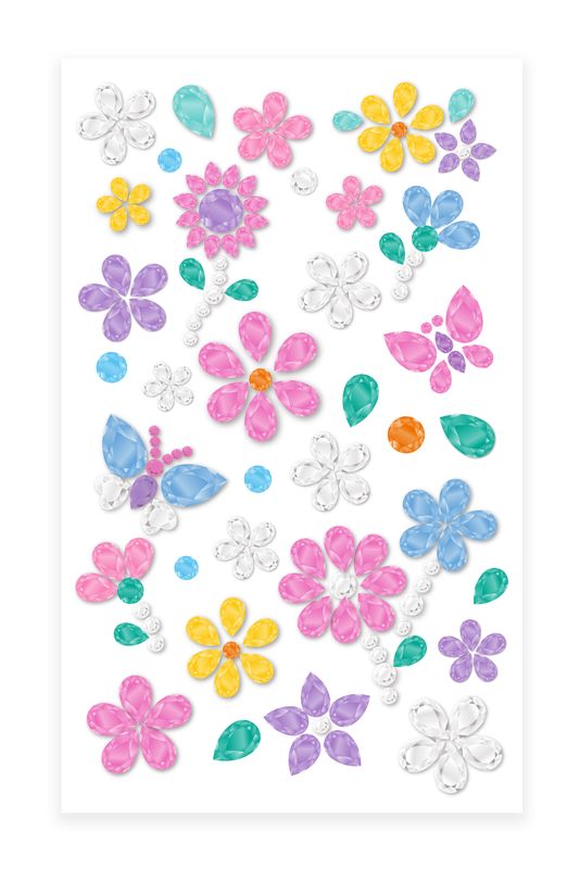 Avenir Gem Stickers Flowers
