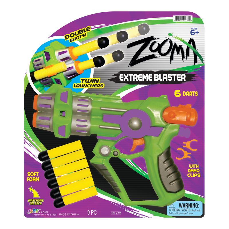 Zooma Extreme Blaster With 6 Darts Assorted Styles