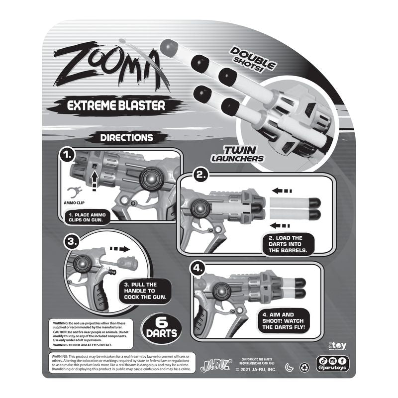 Zooma Extreme Blaster With 6 Darts Assorted Styles