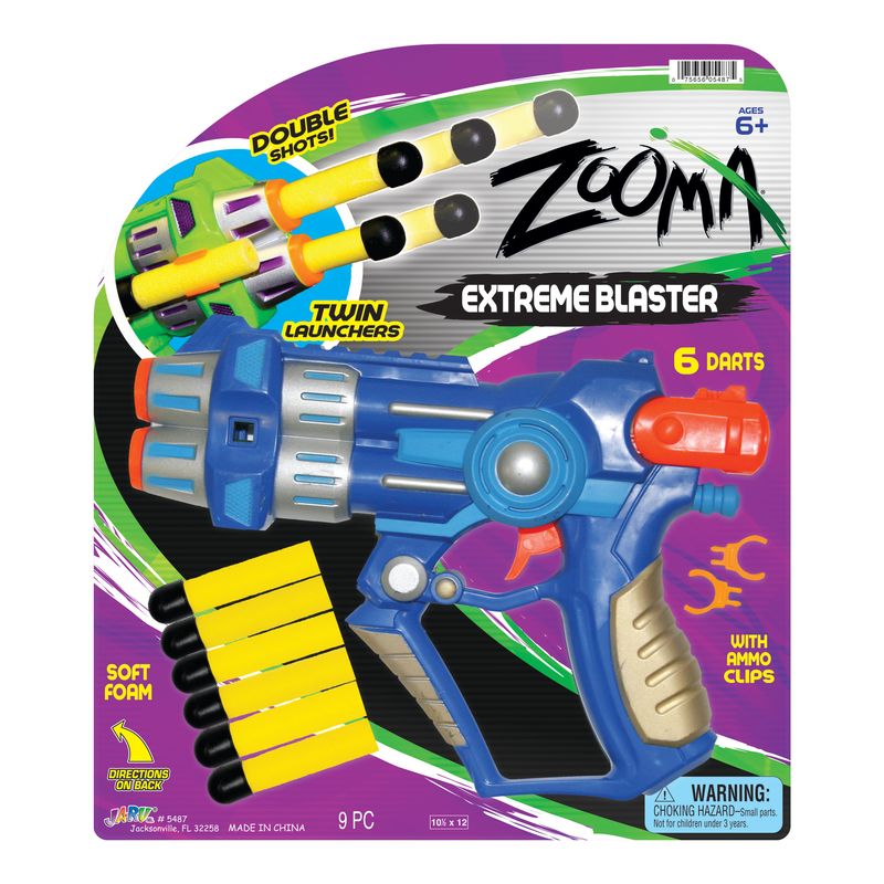 Zooma Extreme Blaster With 6 Darts Assorted Styles