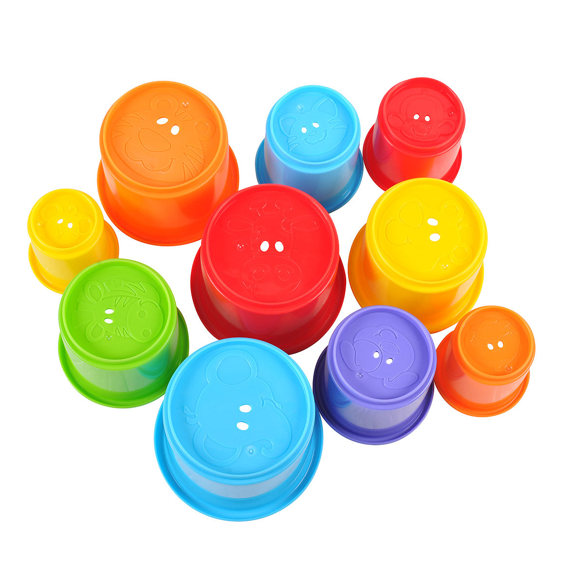 Playgo Toys Rainbow Stackin' Cups 10 Pieces