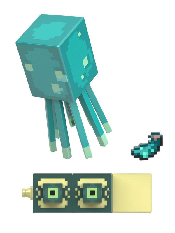 Minecraft Craft-A-Block Figure Build-A-Portal Glow Squid