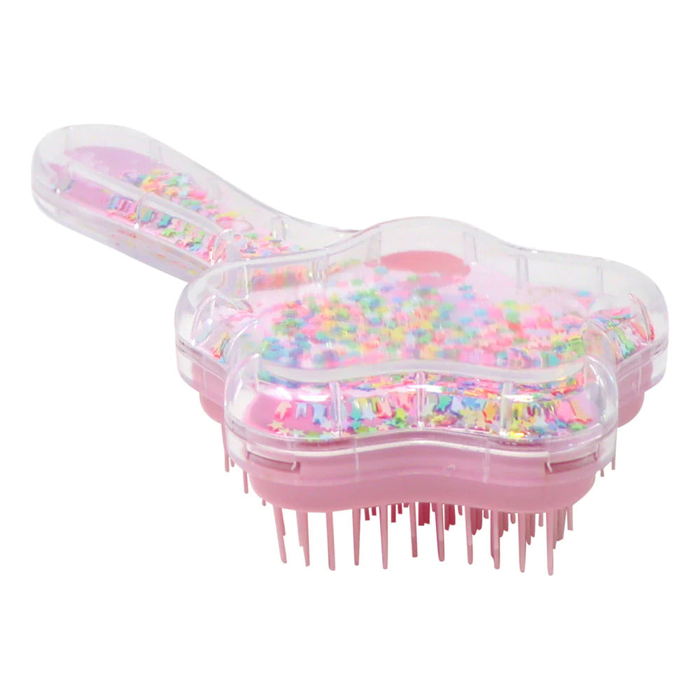 Pink Poppy Unicorn Princess And Rainbow Butterfly Hair Brush