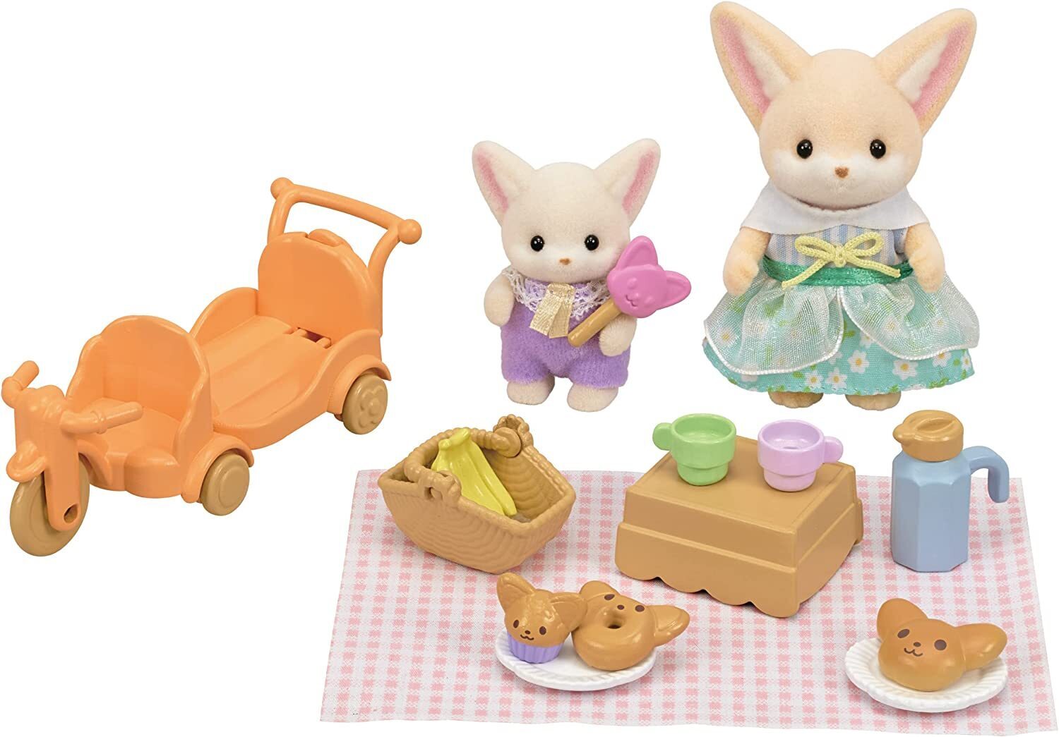 Sylvanian Families Sunny Picnic Set - Fennec Fox Sister & Baby