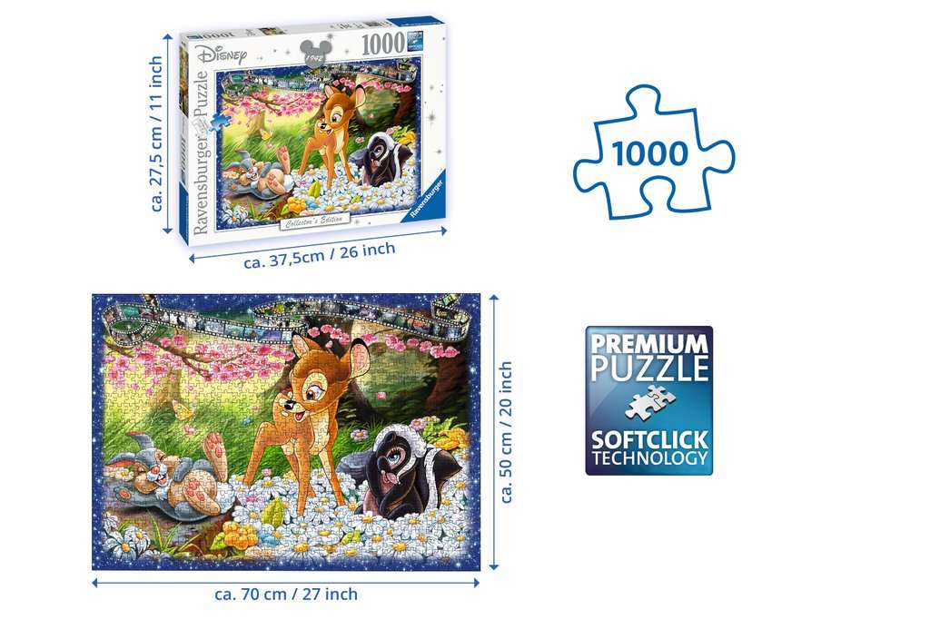 Ravensburger Disney Memories Bambi 1942 1000 Piece - Toyworld NZ
