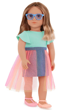 OUR GENERATION 18 INCH REGULAR DOLL WITH DENIM & TULLE SKIRT  LISA