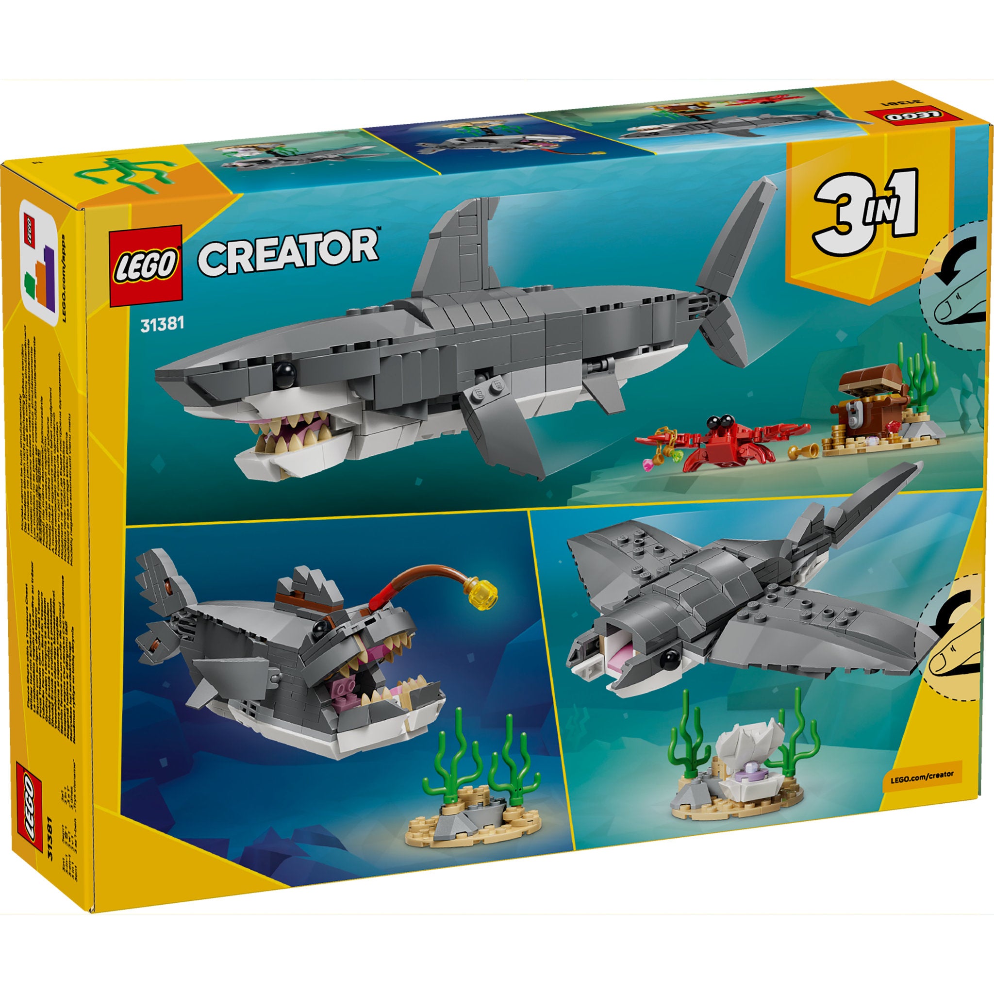 LEGO 31381 Creator Fierce Shark With A Treasure Chest