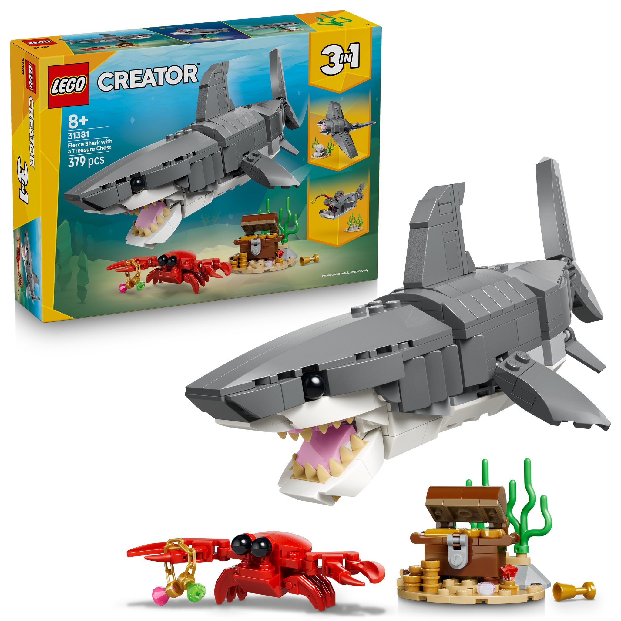 LEGO 31381 Creator Fierce Shark With A Treasure Chest