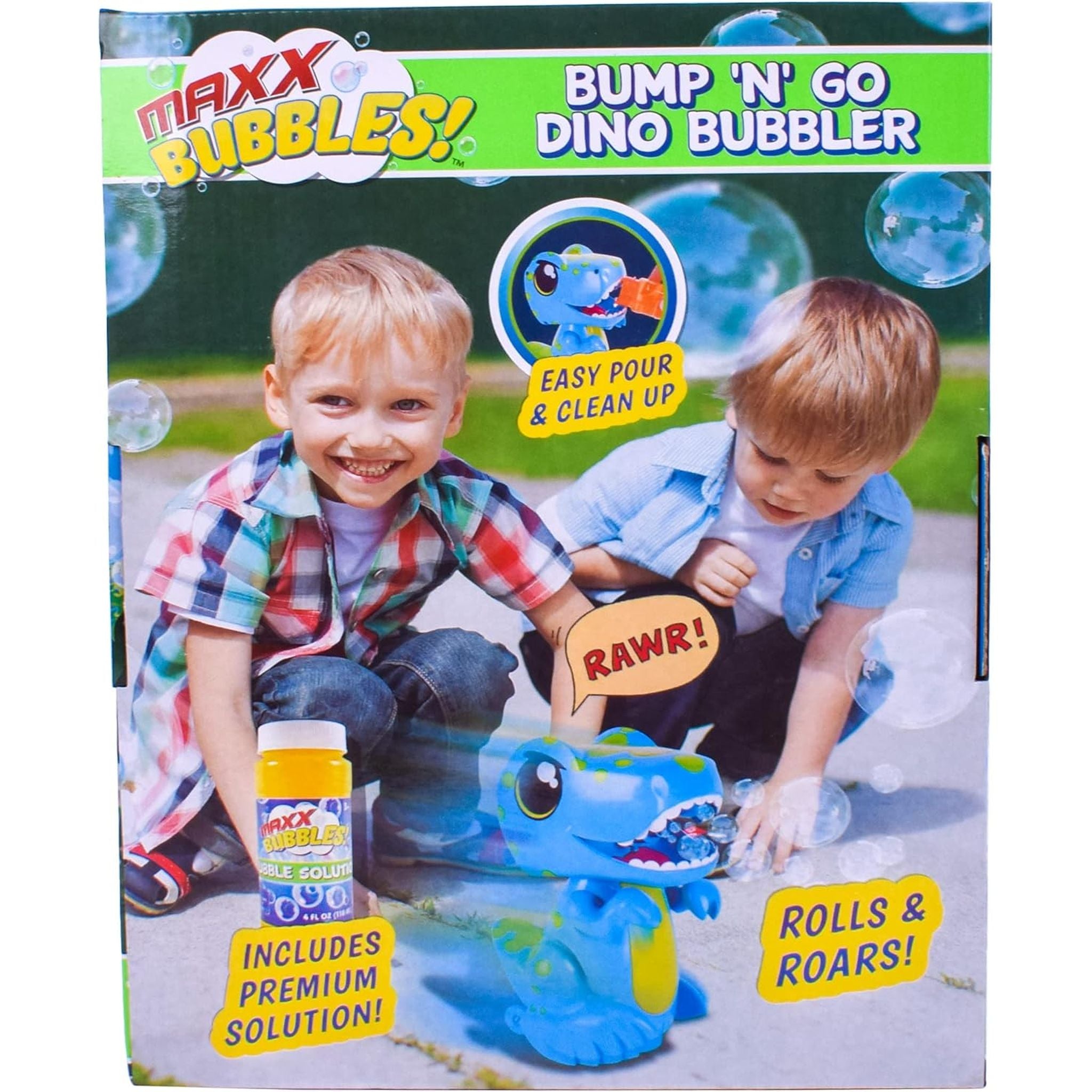 Maxx Bubbles Bump N Go Dino Bubbler Blue