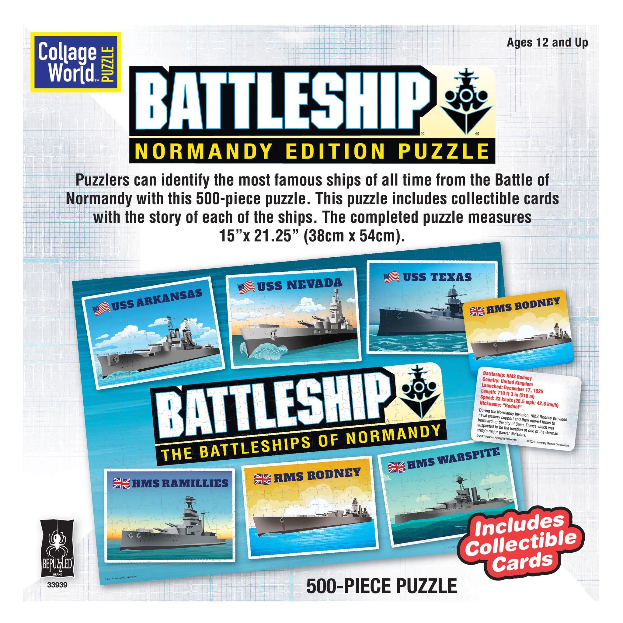 Battleship Normandy Edition 500 Piece Puzzle