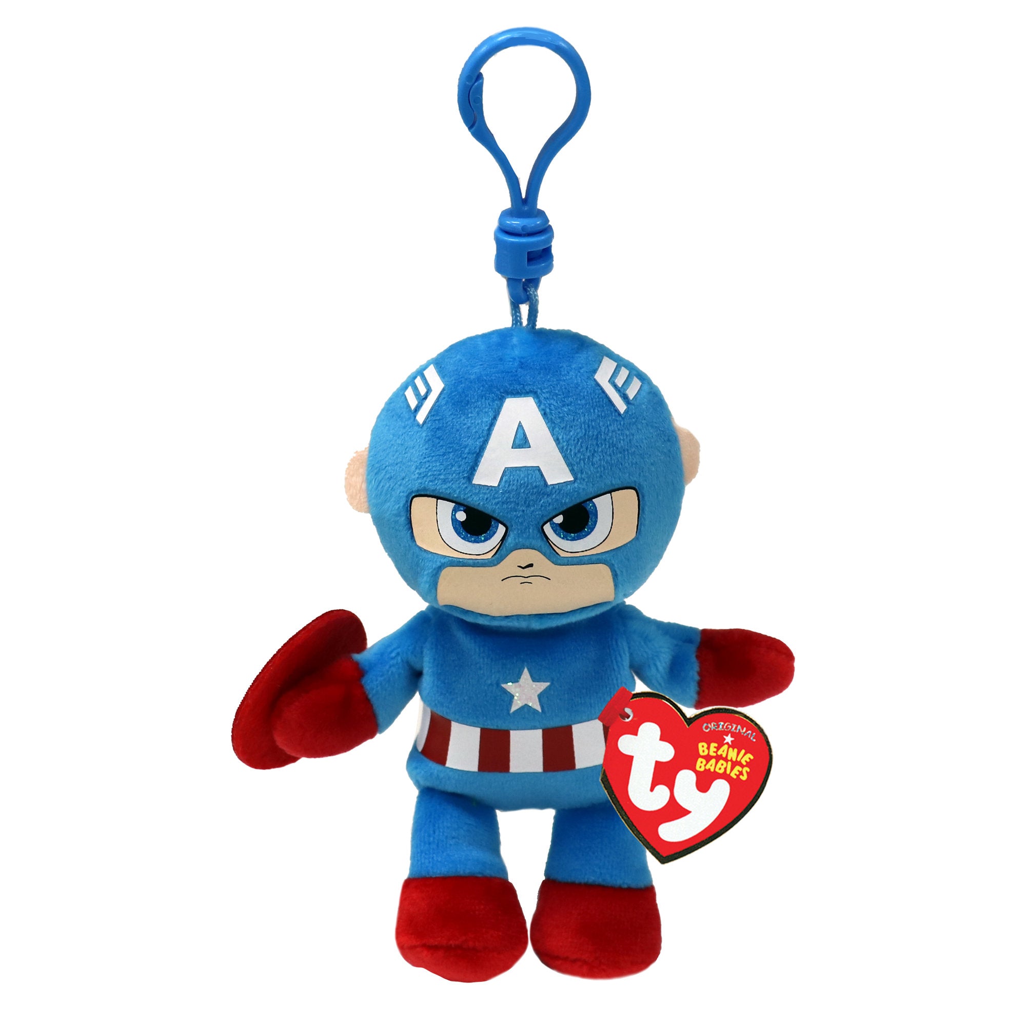 Ty Beanie Babies Floppy Clip - Marvel Captain America