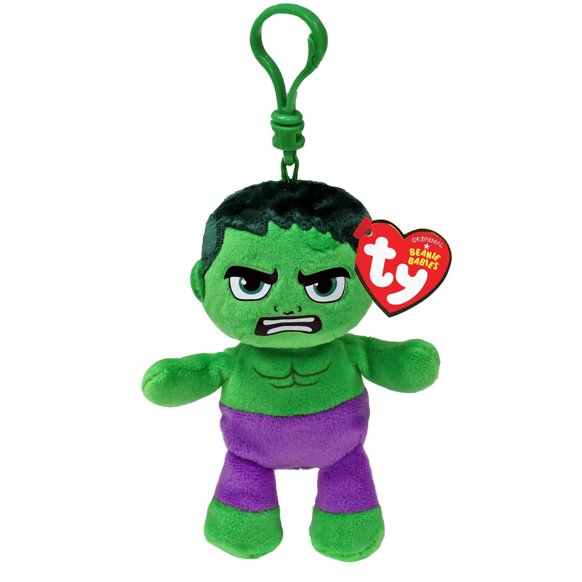 Ty Beanie Babies Floppy Clip - Marvel Hulk