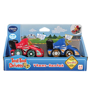 VTech Toot Toot Drivers V Racers Red and Dark Blue 2 Pack, in packaging