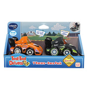 VTech Toot Toot Drivers V Racers Orange and Dark Green 2 Pack, in packaging