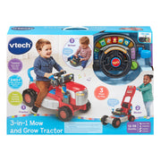 VTech 3-in-1 Mow & Grow Tractor - Red - Toyworld NZ