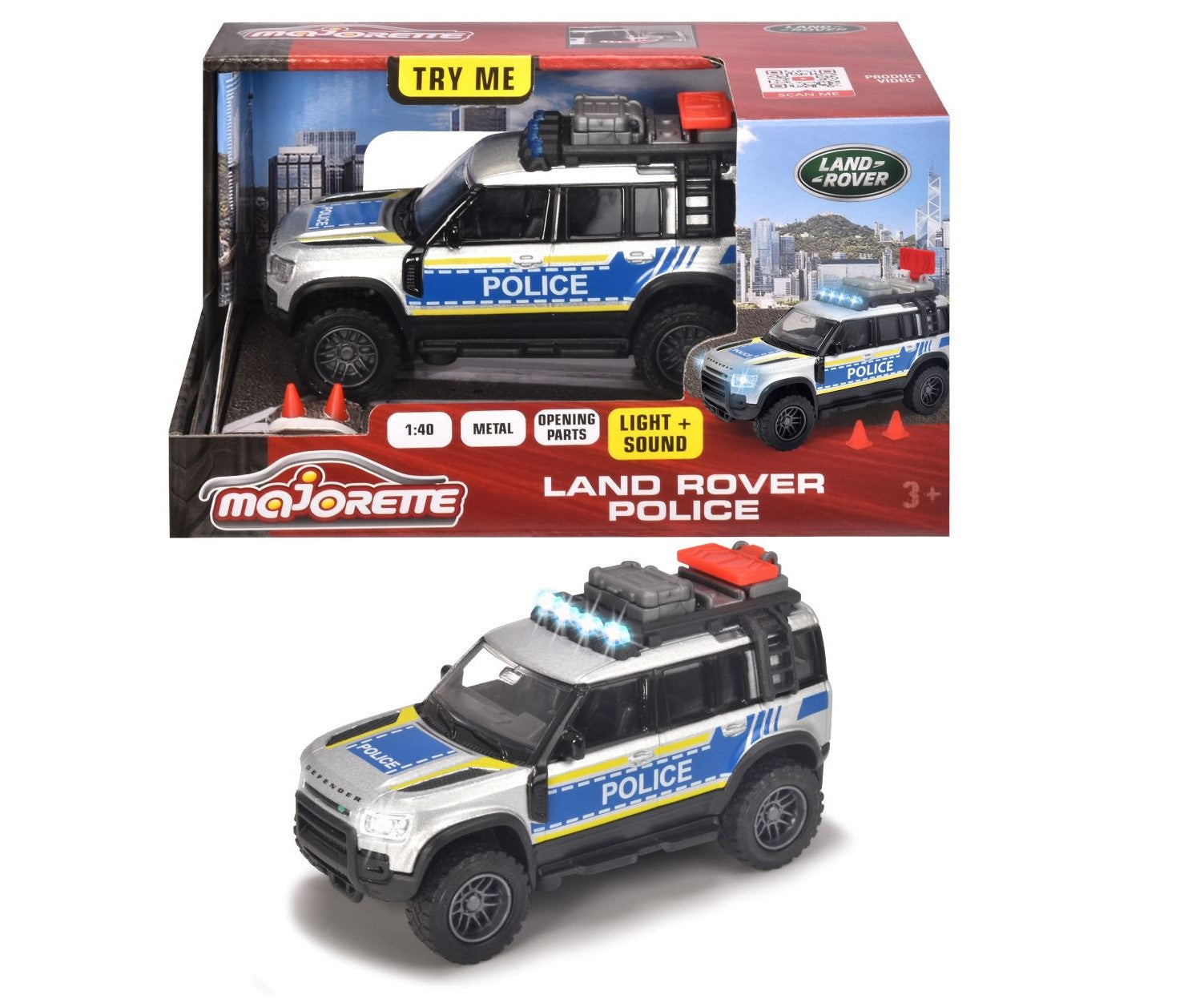Majorette Grand Series 1:40 Police Land Rover Defender