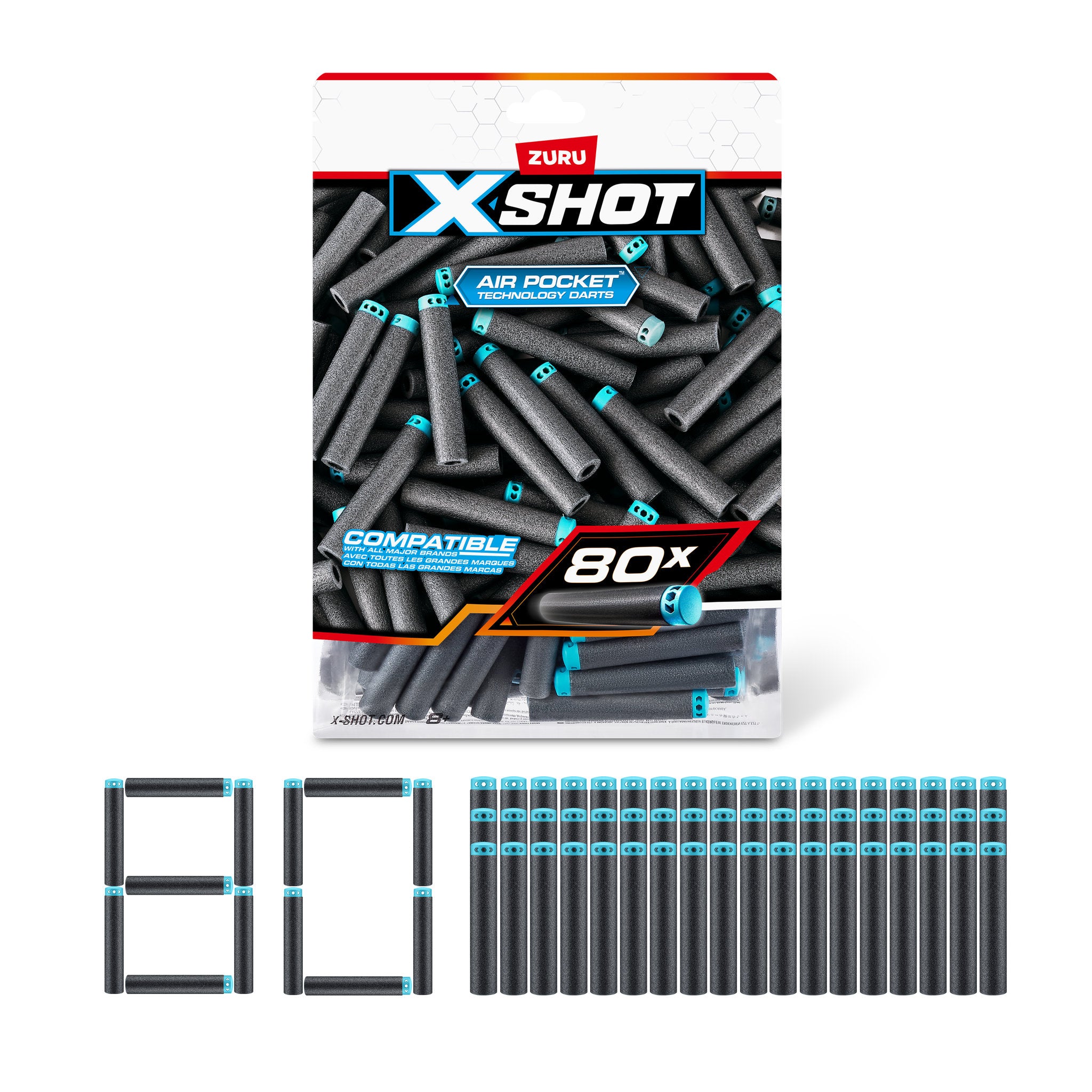 XSHOT Excel Darts Refill Pack (80 Darts) by ZURU