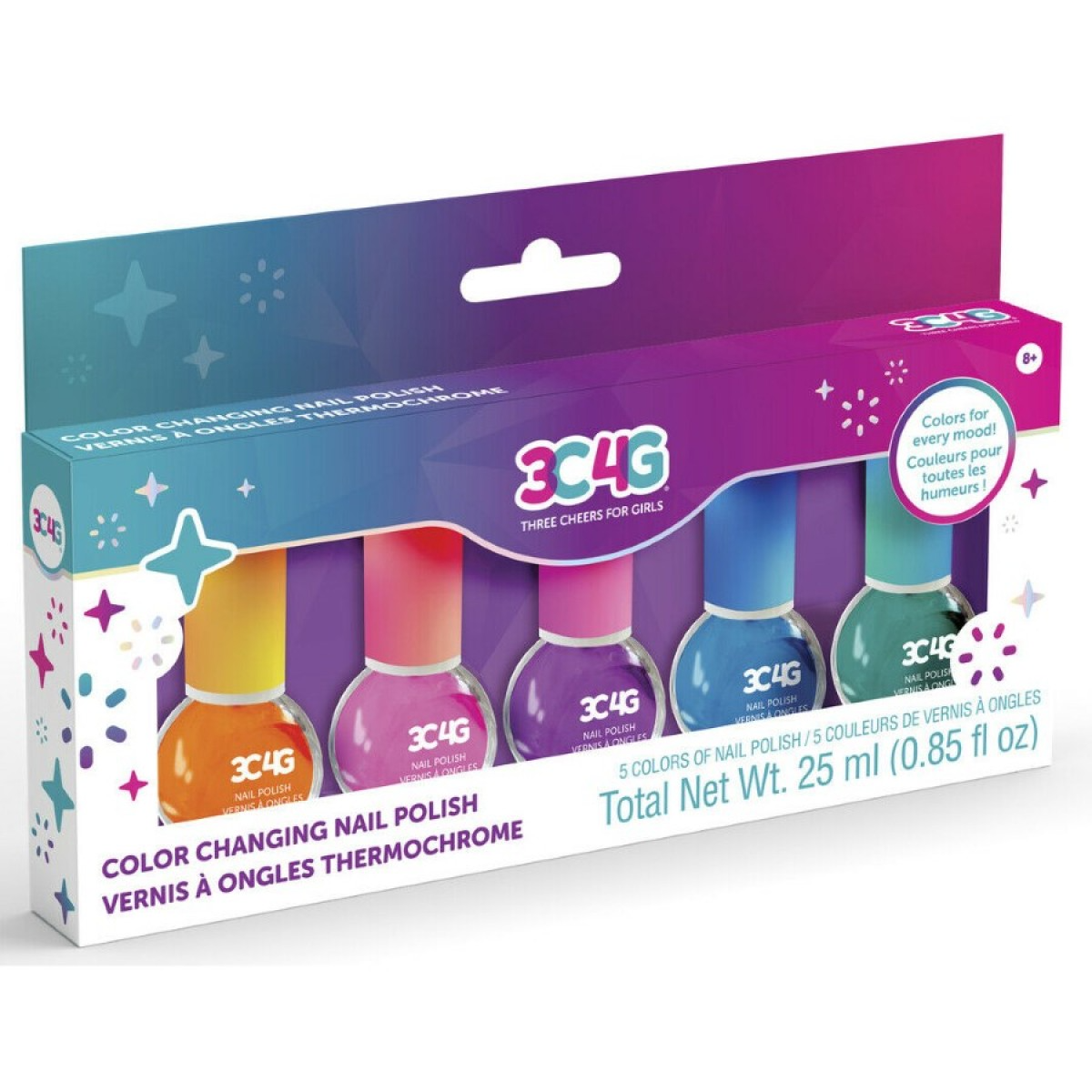 Color Changing Nail Polish 5 Pack