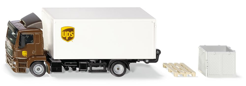 Siku 1997 1:50 Man Ups Truck With Box Body, Tail Lift And Grid Box - Toyworld NZ