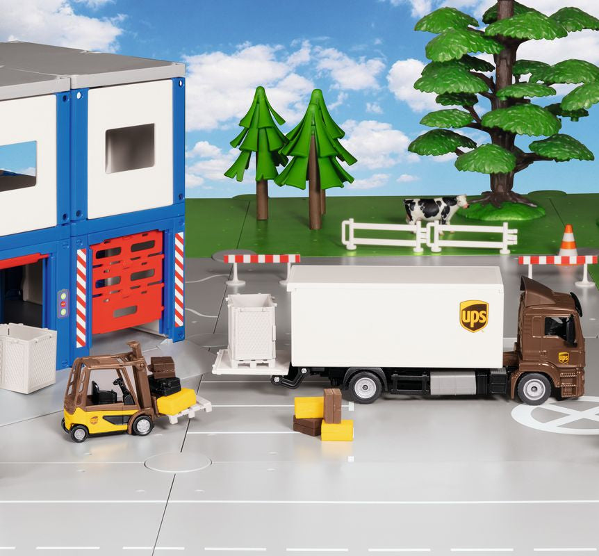 Siku 1997 1:50 Man Ups Truck With Box Body, Tail Lift And Grid Box - Toyworld NZ