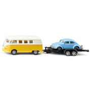 SIKU 1:50 2567 VW T1 with Trailer and Beetle