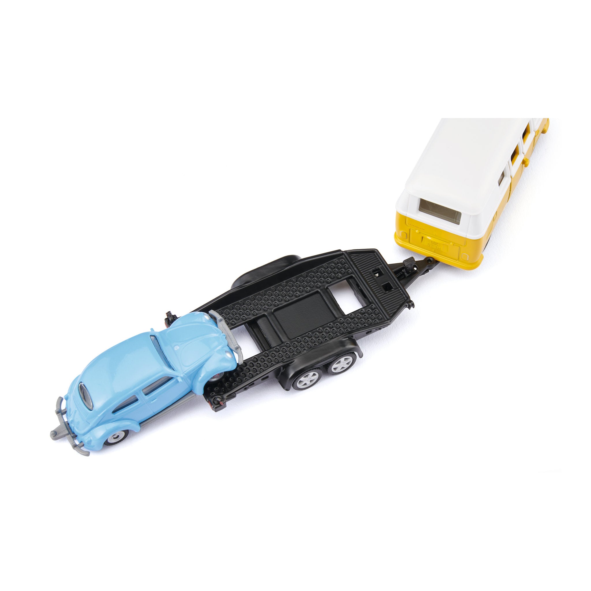 SIKU 1:50 2567 VW T1 with Trailer and Beetle