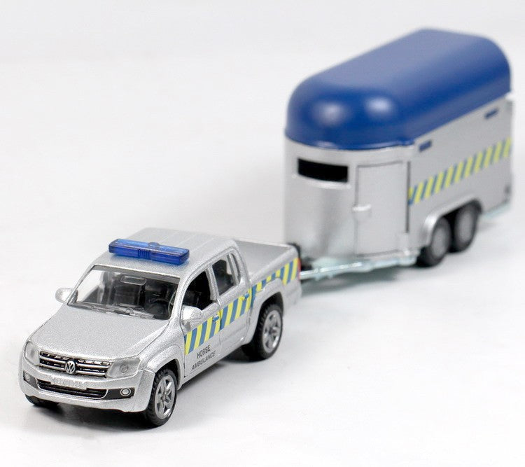 Siku 2310 1:55 Vw Amarok Horse Ambulance With Float & Horses