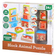 Playgo Toys 20 Piece Block Animal Puzzle