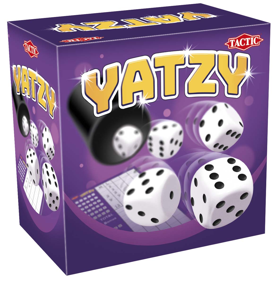 Tactic Yatzy With Cup Purple Box Edition