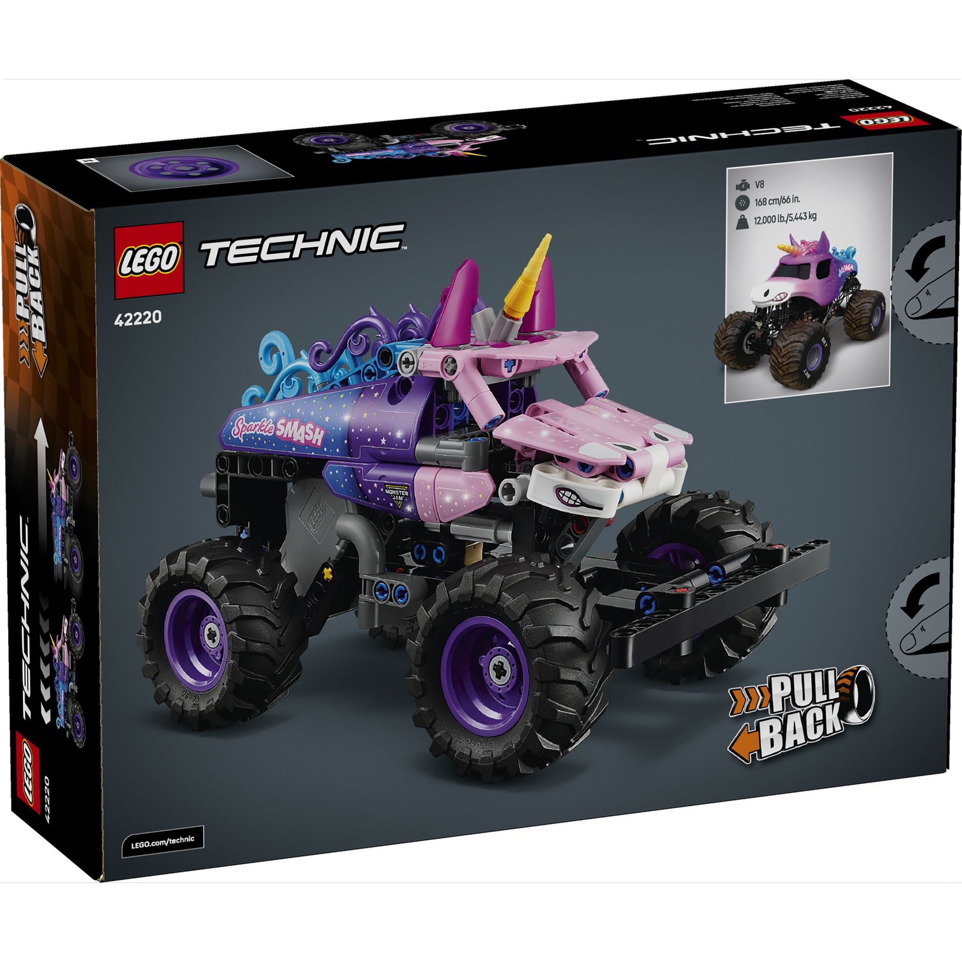 LEGO 42220 Technic Monster Jam  Sparkle Smash Pull-Back