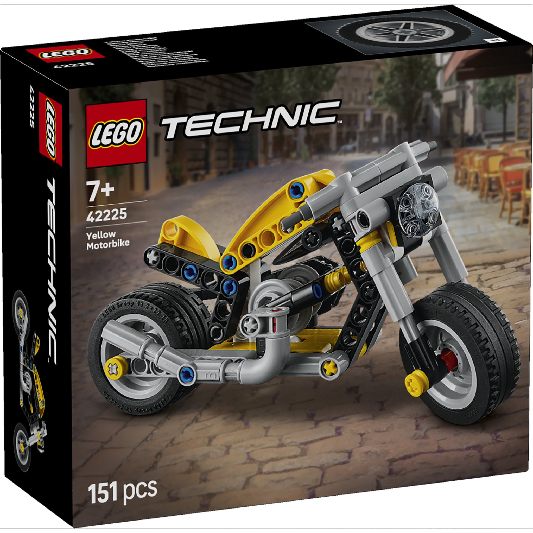 LEGO 42225 Technic Yellow Motorcycle - Toyworld NZ