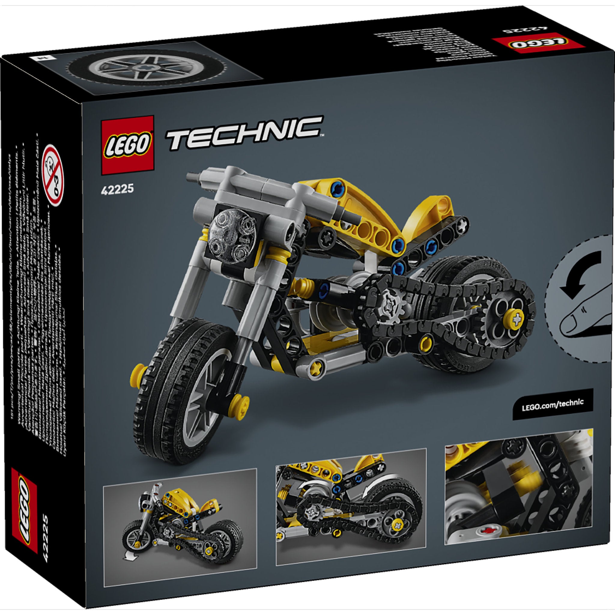 LEGO 42225 Technic Yellow Motorcycle - Toyworld NZ
