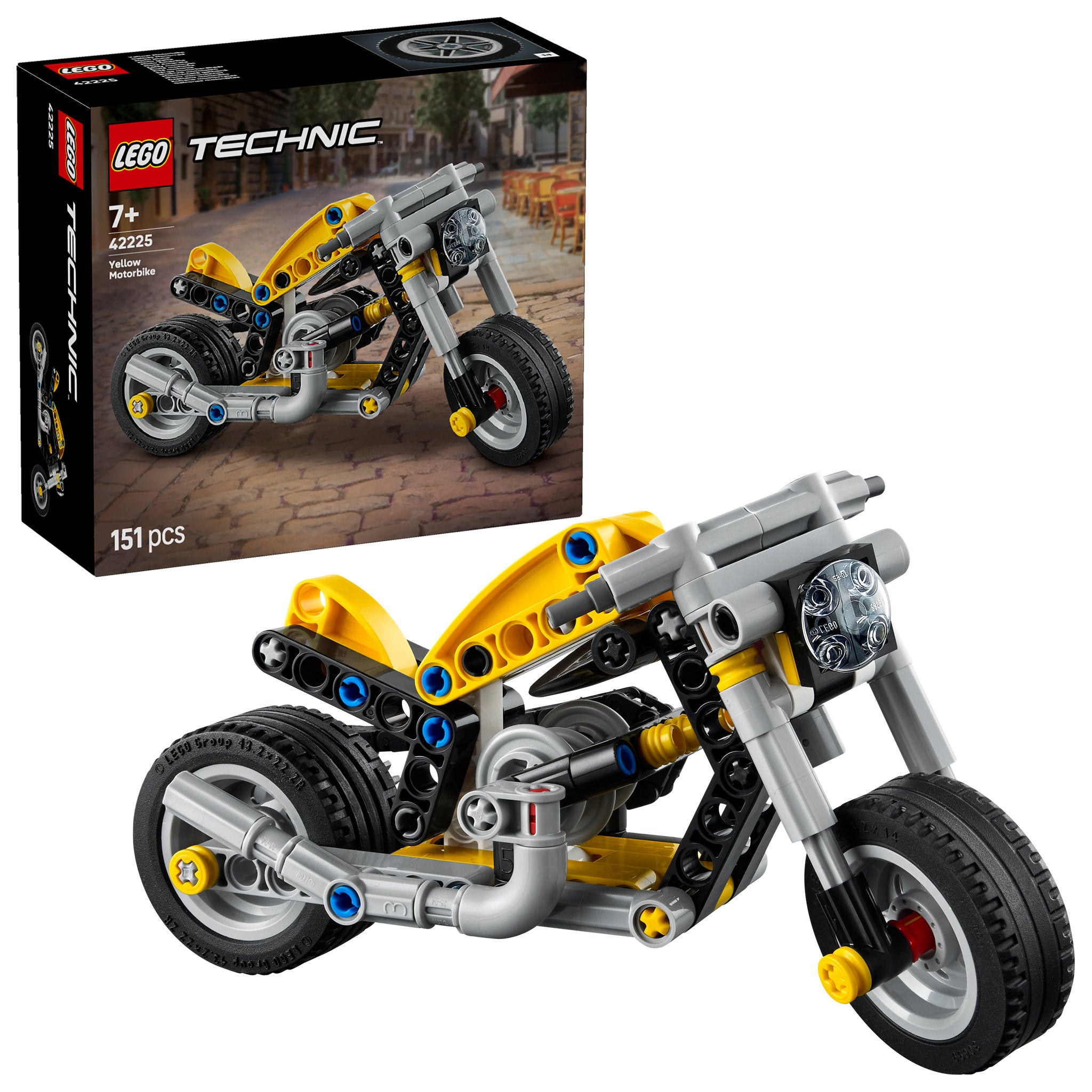 LEGO 42225 Technic Yellow Motorcycle - Toyworld NZ