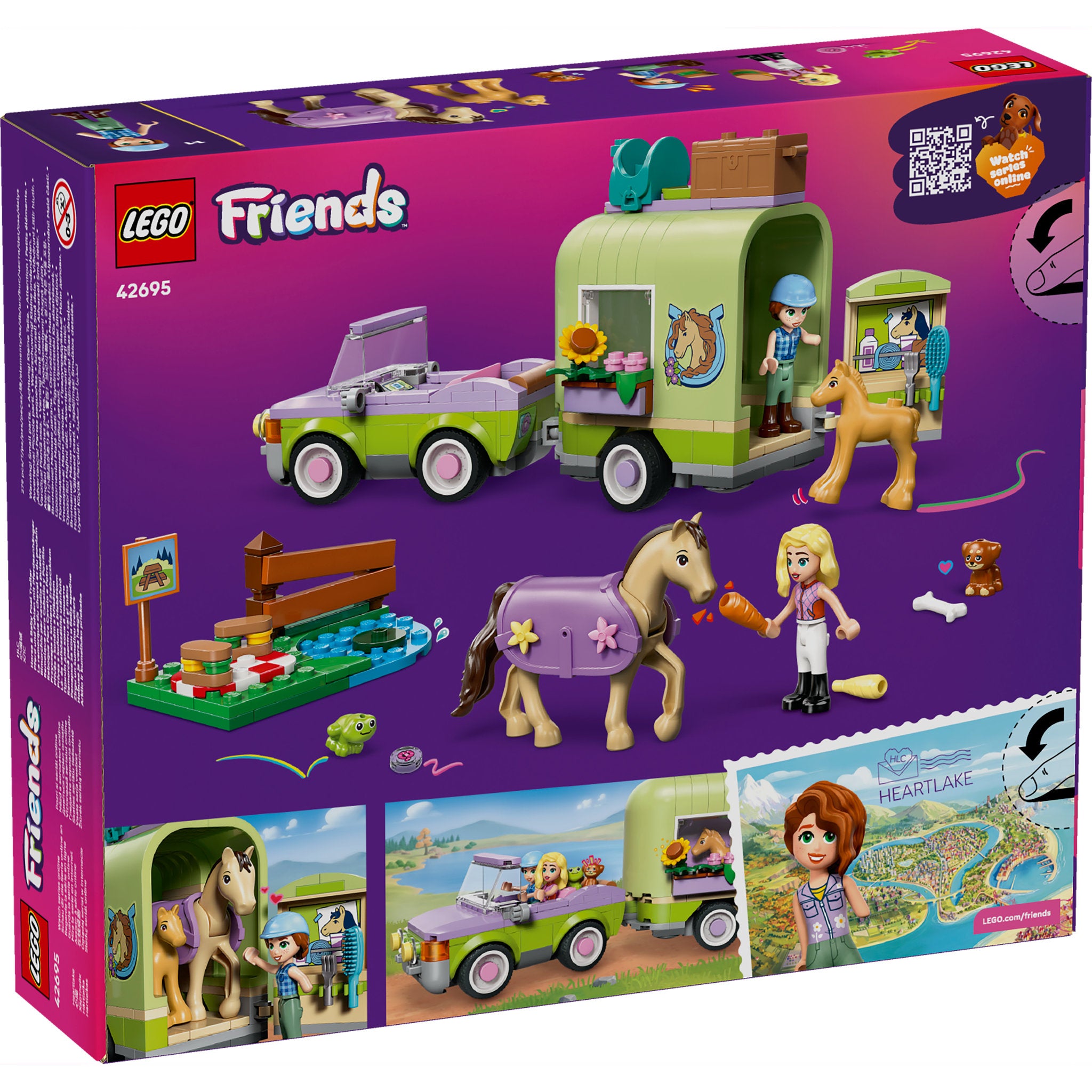 LEGO 42695 Friends Horse & Baby Foal Trailer