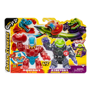 Heroes of Goo Jit Zu Smash Strikers Action Figure - Tyro vs Rock Jaw Versus 2 Pack - Toyworld NZ