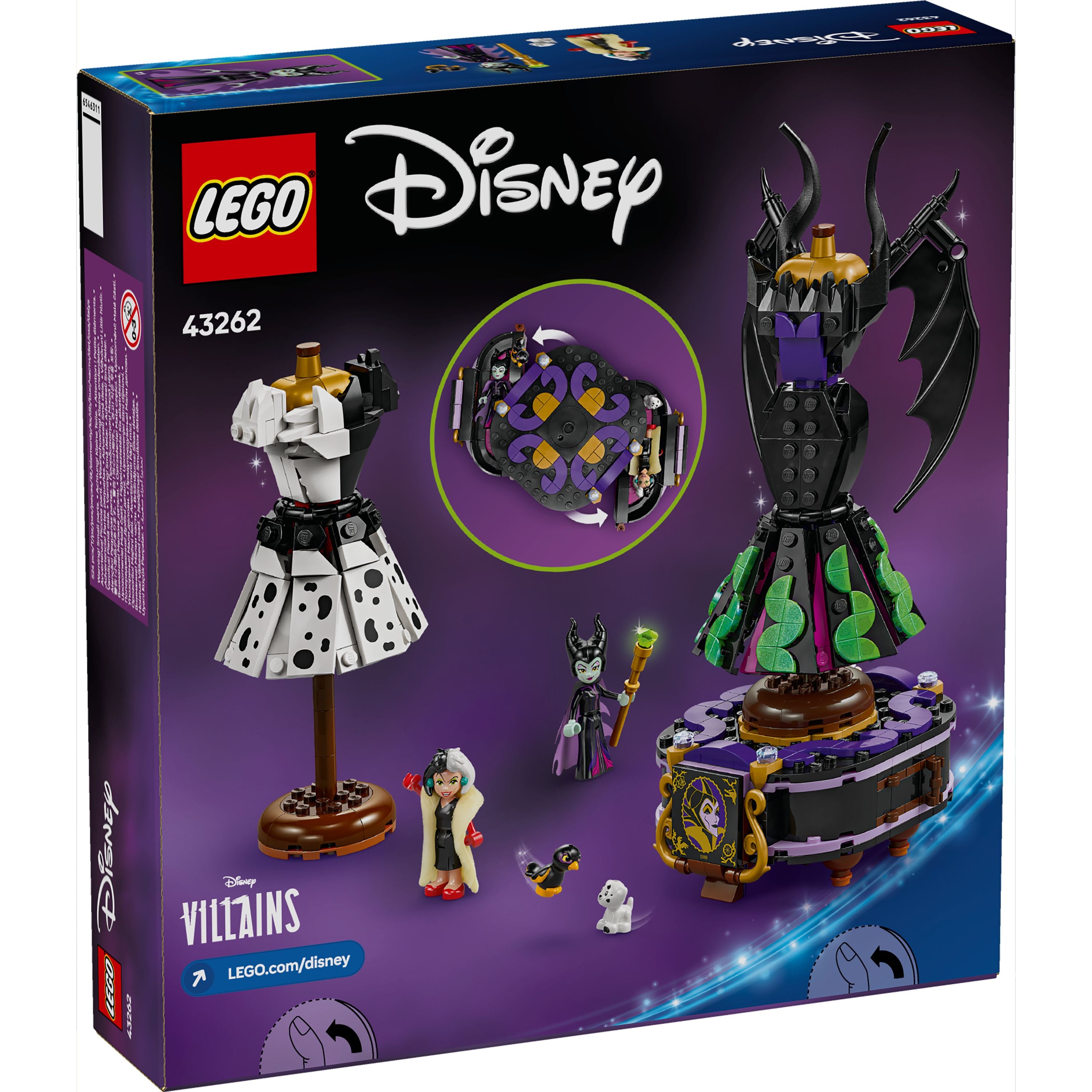 LEGO 43262 Disney Villains Maleficent’s and Cruella De Vil’s Dresses