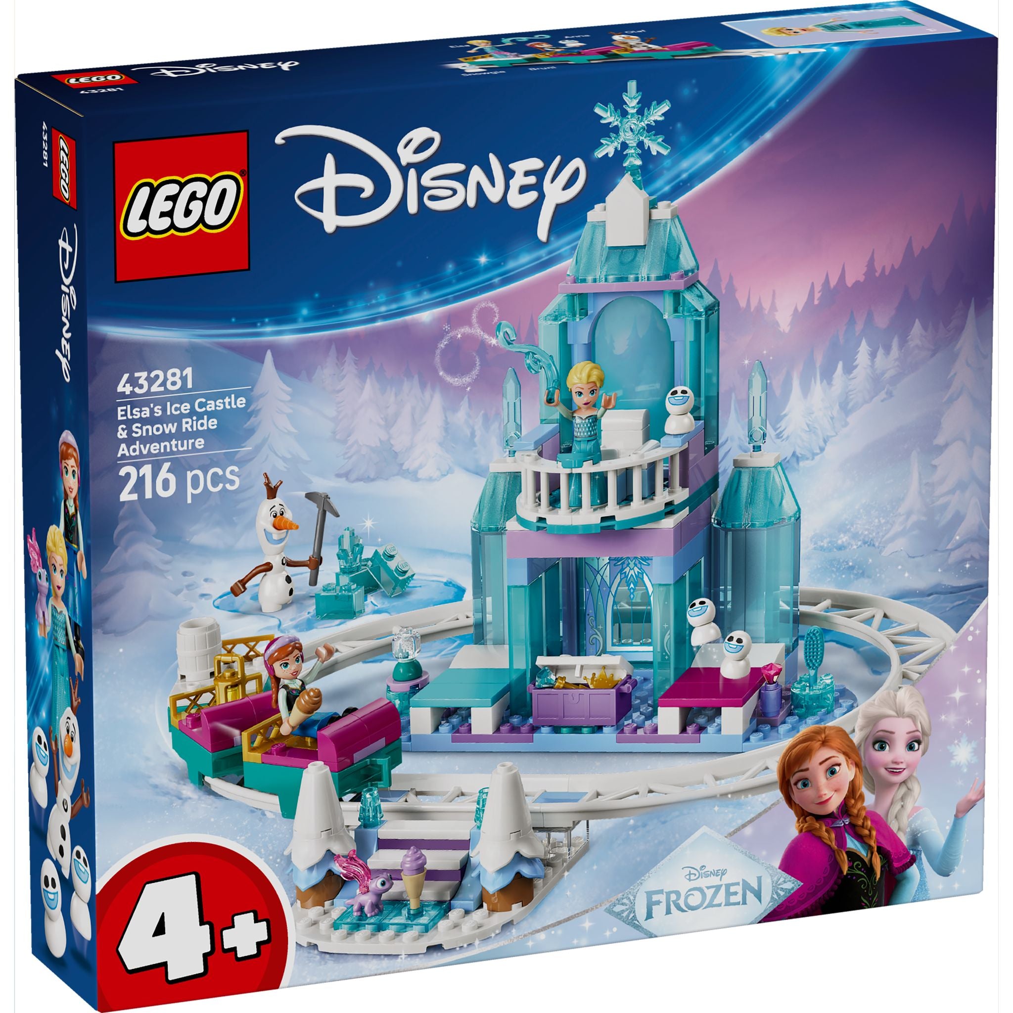 LEGO 43281 Disney Frozen Elsa’s Ice Castle & Snow Ride Adventure