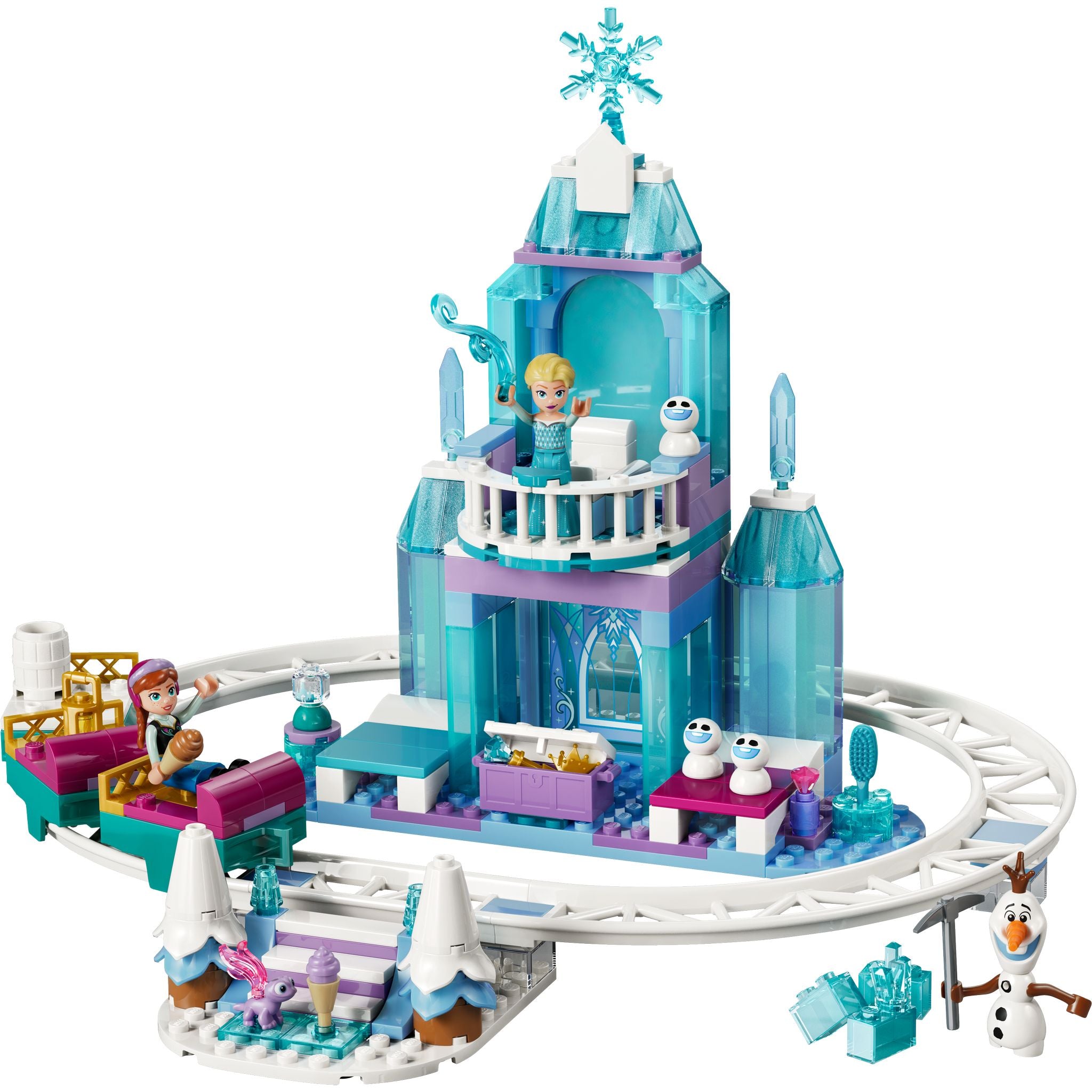 LEGO 43281 Disney Frozen Elsa’s Ice Castle & Snow Ride Adventure