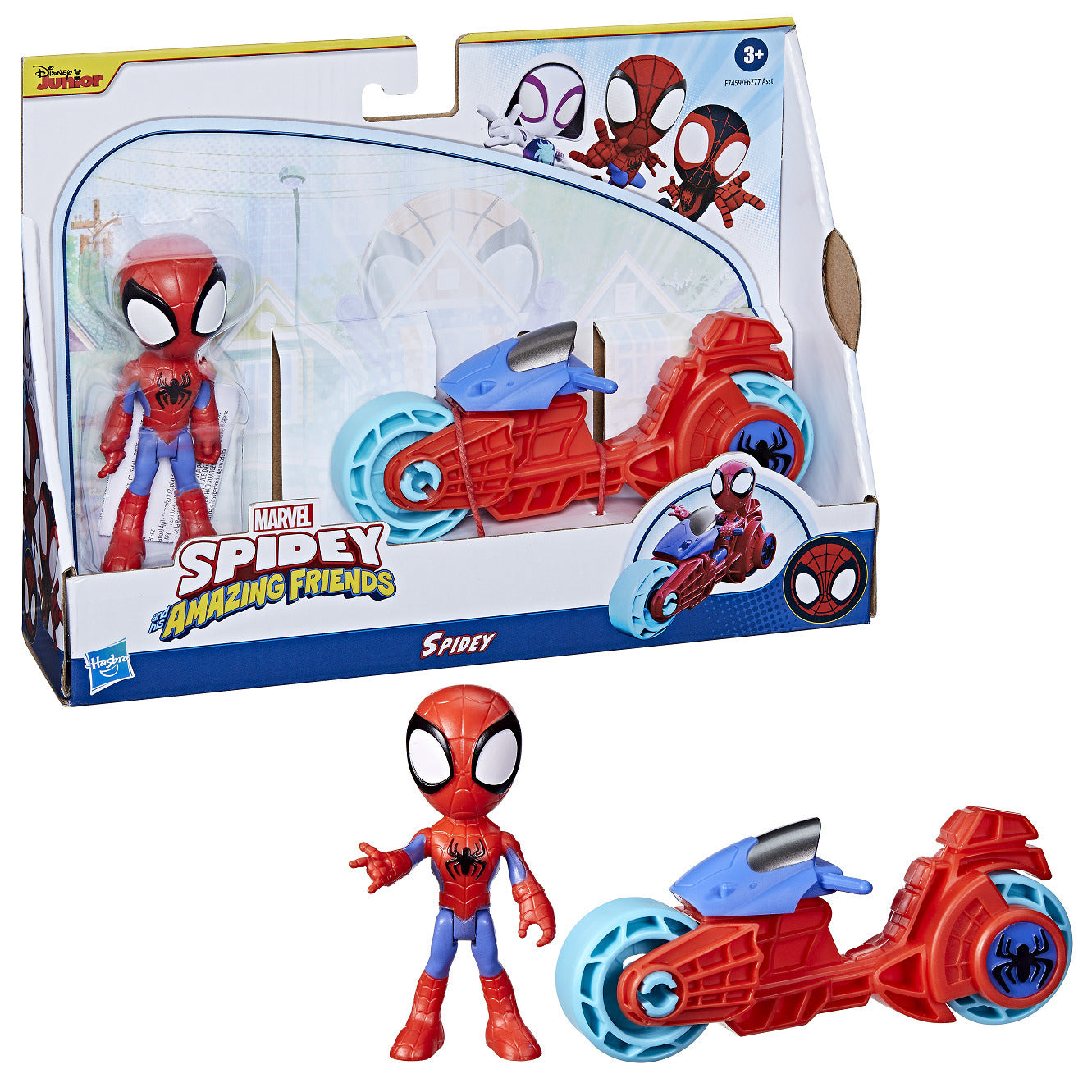 Marvel Spidey and His Amazing Friends Spidey Motorcycle and Figure
