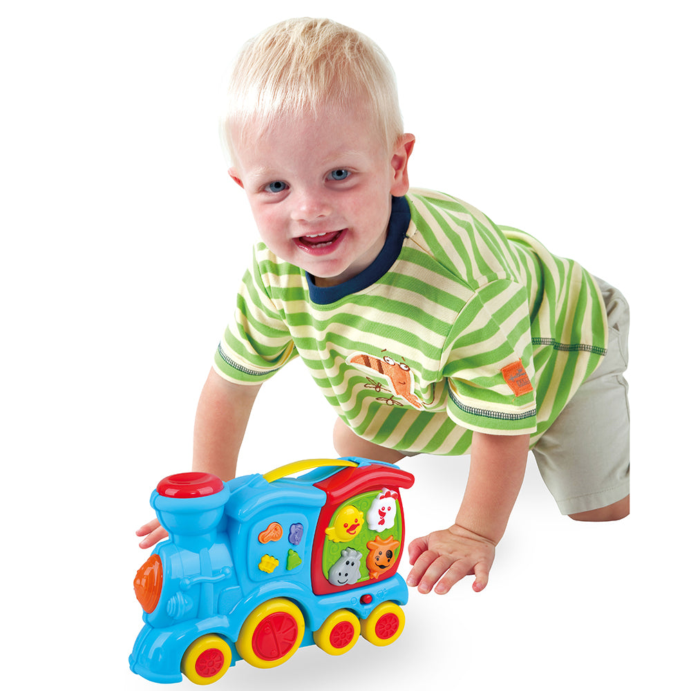 Playgo Toys Battery Operated Talking Animals Train