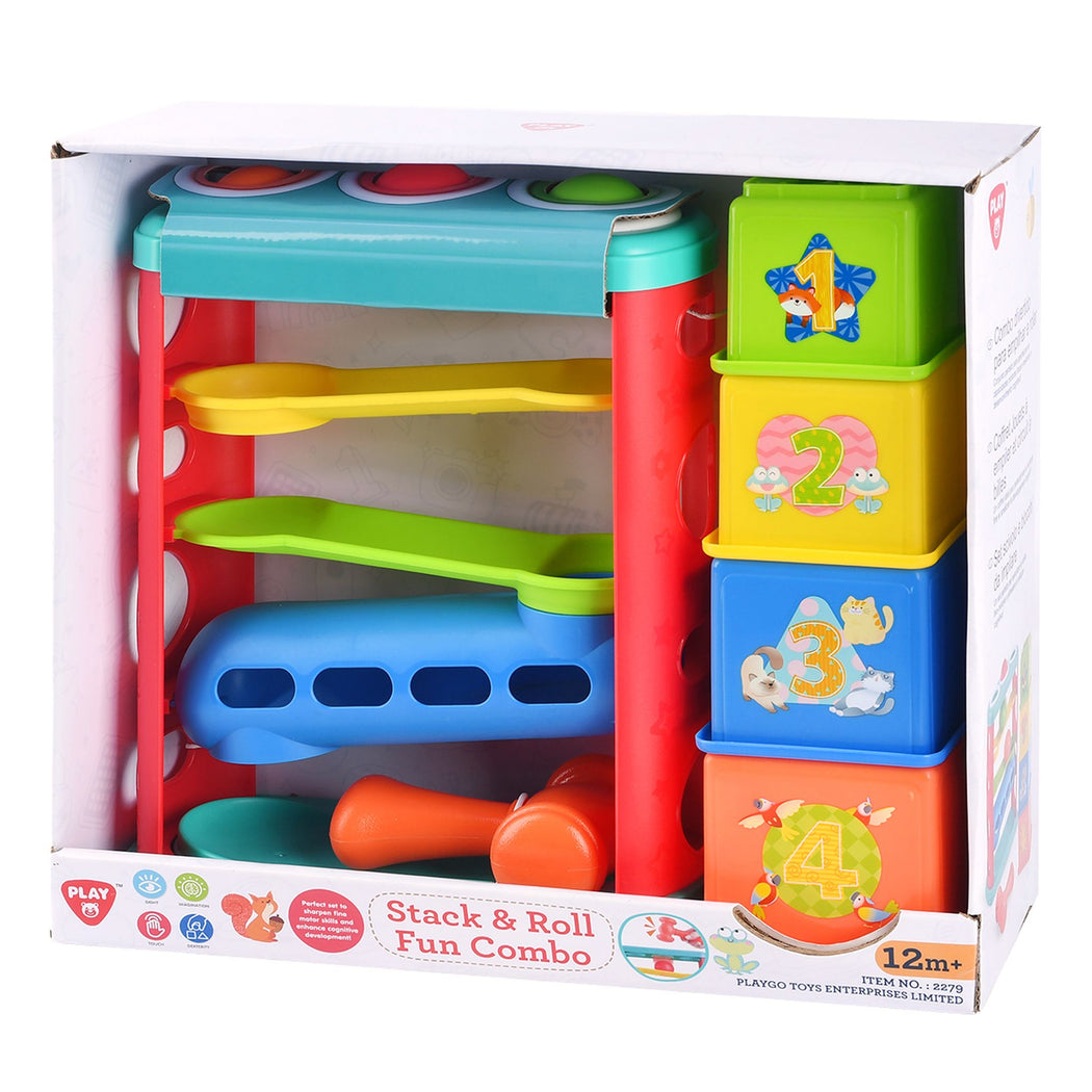 Playgo Toys Stack & Roll Fun Combo - 1