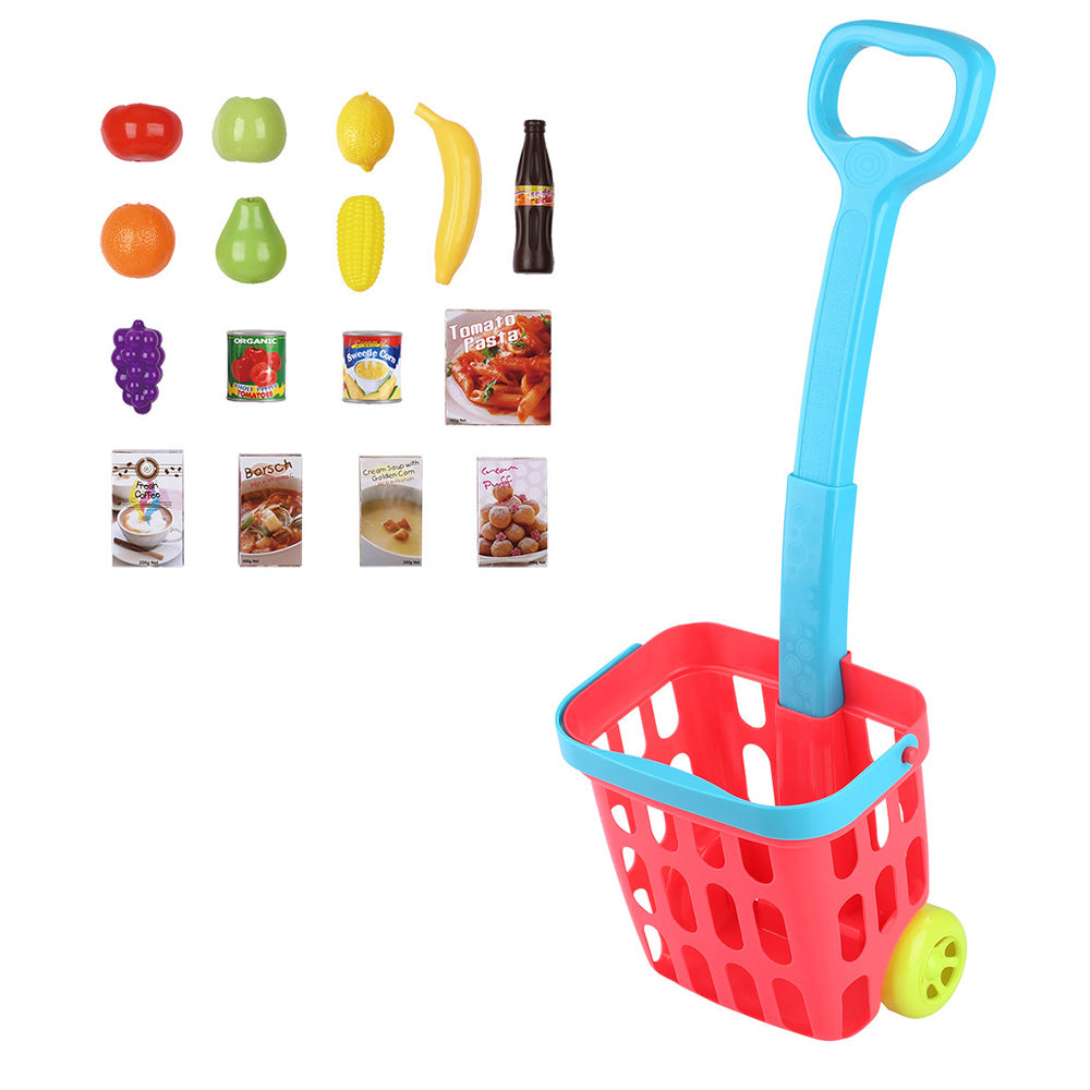Playgo Toys Rolling Shopping Basket
