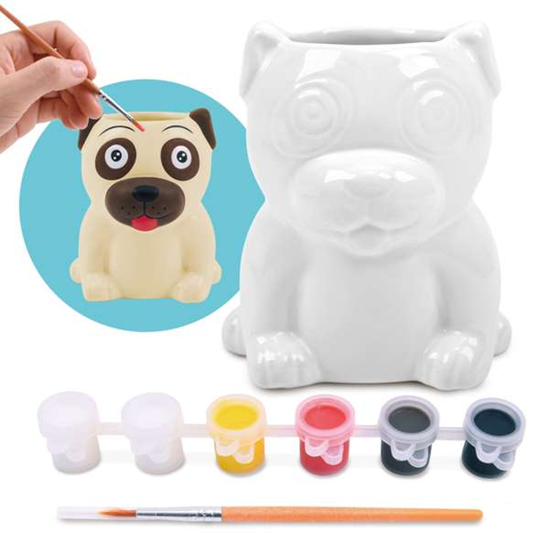 Playgo Toys Paint Your Own Pug Ceramic Pot
